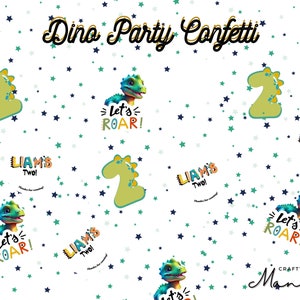 Dinosaur Party Confetti, Die Cut Confetti, Birthday Confetti, Photo Confetti, Personalized Confetti, Table Confetti, Dinosaur | CRAFTY MANDY