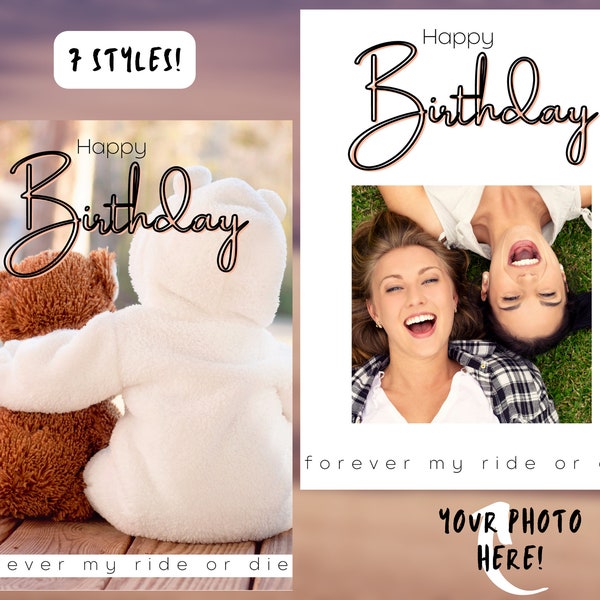 Personalized Birthday Card, Friends Birthday, Happy Birthday Photo Card, Custom Card For Friend, PHOTO COLLAGE | Crafty Mandy