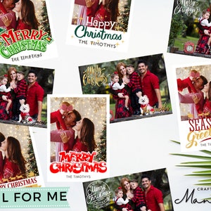MAIL FOR ME | Christmas Photo Greeting Flat Cards. Merry Christmas Holiday Cards | Send to Any Recipient of Your Choice | Crafty Mandy