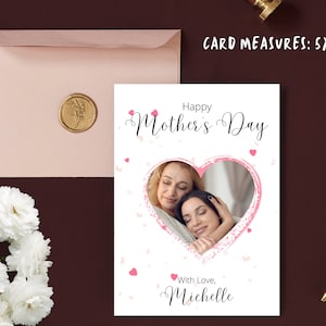 Gepersonaliseerde moederdag fotokaart, aangepaste moederdagkaart, gelukkige moederdag fotokaart, gepersonaliseerde kaart voor mama, aangepaste kaart voor mama
