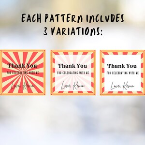 EDITABLE Party Favor TAGS Thank You, Carnival Theme. Carnival Birthday ...