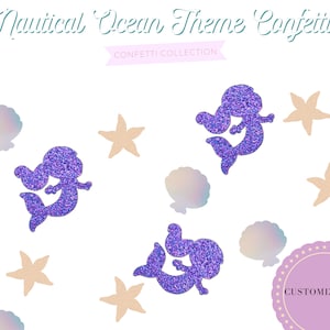 Personalized Birthday Confetti, mermaid confetti, custom confetti, personalized confetti, glitter confetti, custom text confetti