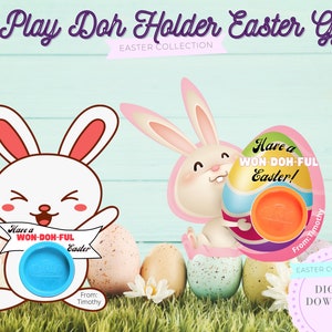 Play-Doh Easter Gift, Easter Gift Printable, Easter Gift for Kids, School Gift, Classroom Party, Non Candy Easter Gift, Play Doh Holder