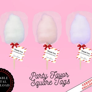 EDITABLE Party Favor TAGS Thank You, Carnival Theme. Carnival Birthday. Carnival Party - Printable Template Carnival Themed Party |Set OF 15