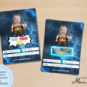 THOR Invitation, Viking Birthday Invitation. Thor Party - Printable Invitation. Thor Themed Party, Viking Birthday | Crafty Mandy