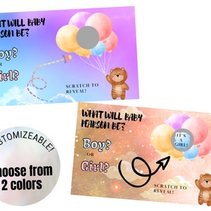Gender Reveal Scratch Off Tickets / Junge oder Mädchen / Baby Gender Ankündigung, Reveal Party, Junge oder Mädchen, er oder sie