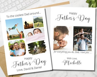 Cartão com fotos personalizado para o dia dos pais, cartão com fotos para o dia dos pais, cartão com fotos para o dia dos pais, cartão personalizado para o pai, colagem de fotos