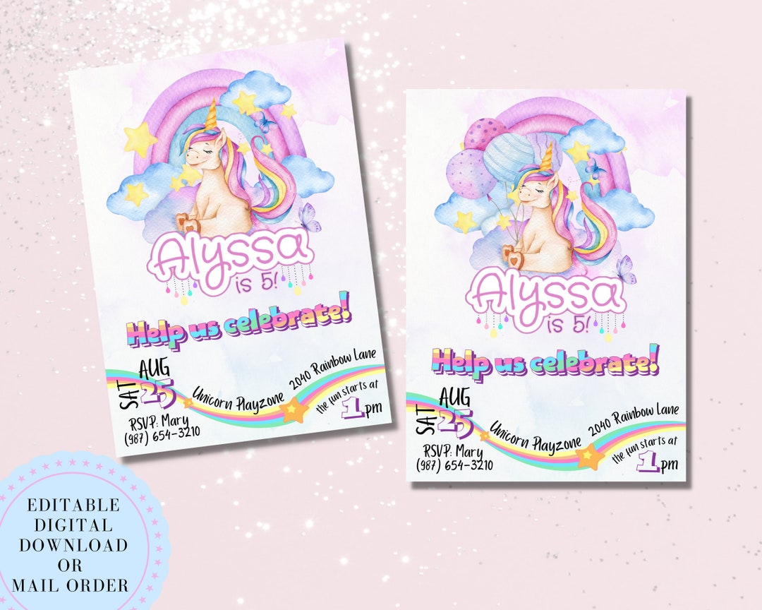 Barbie Poster Printable Barbie Unicornio Editable Unicorn Party