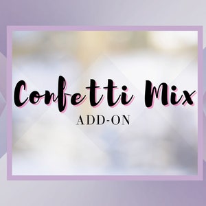 ADD-ON : ajoutez des formes ou des icônes de confettis personnalisées à tous les confettis photo visage achetés