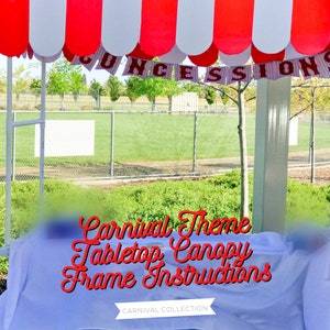 CARNIVAL Tabletop Canopy, Carnival Birthday, Carnival Themed Party, Carnival Booth, Carnival Table, Carnival Setup, Classic Carnival Canopy