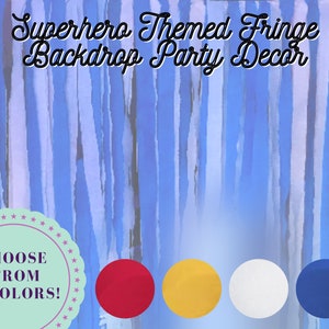 Streamer Fringe Curtain Backdrop | Bridal Shower Baby Shower | Bachelorette Party Decorations | Superhero Fringe Photo Booth | CRAFTY MANDY