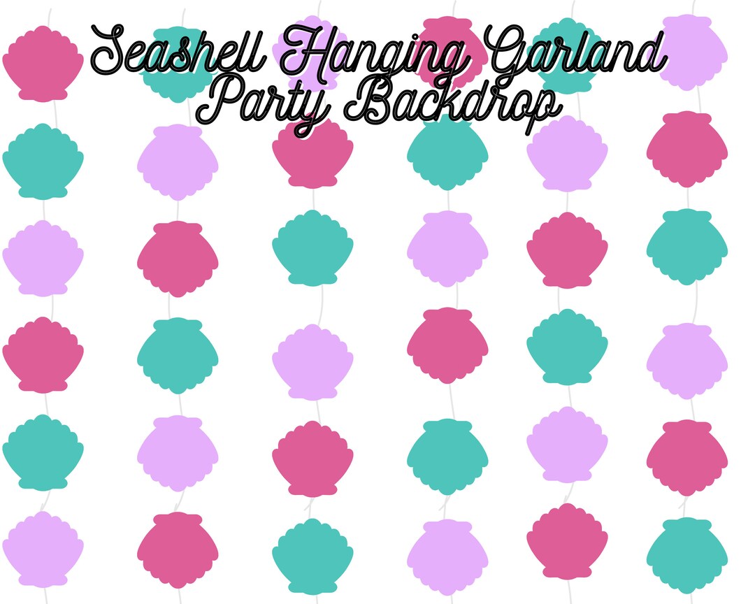 Seashell String Garland, Seashell Backdrop, Seashell Garland, Seashell ...