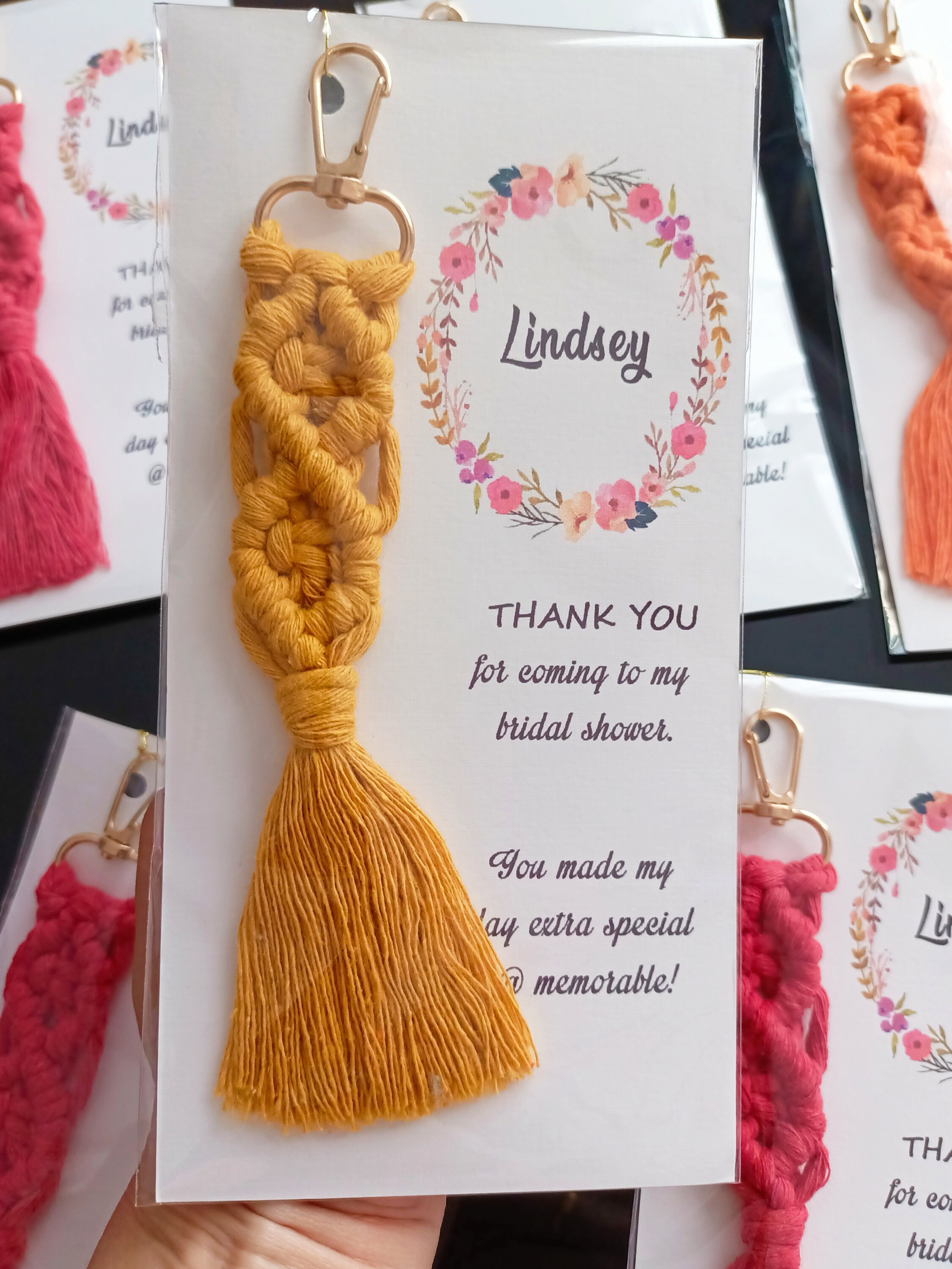 Macrame Keychain Mexican Themed Fiesta Bridal Shower Mexico - Etsy
