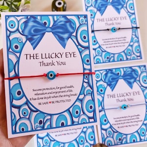 Protection Evil Eye Bracelet party favors bag fillers, Friendship string Bracelet Baby Shower, Birthday Gift for Guest, Evil Eye Jewelry