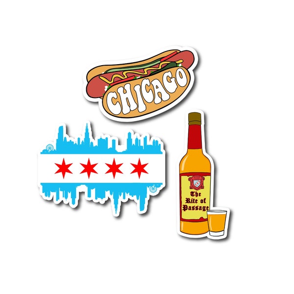 Chicago Stickers Pack Etsy