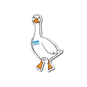 Waddles the Silly Goose Sticker | Silly Goose Sticker | Goose Sticker