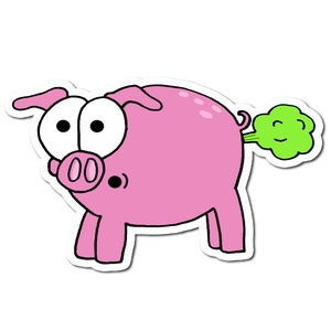 Pegatina PEEG / Pegatina Hydroflask / Pegatina de cerdo / Calcomanía para computadora portátil / Pegatina divertida / Pegatina de pedo