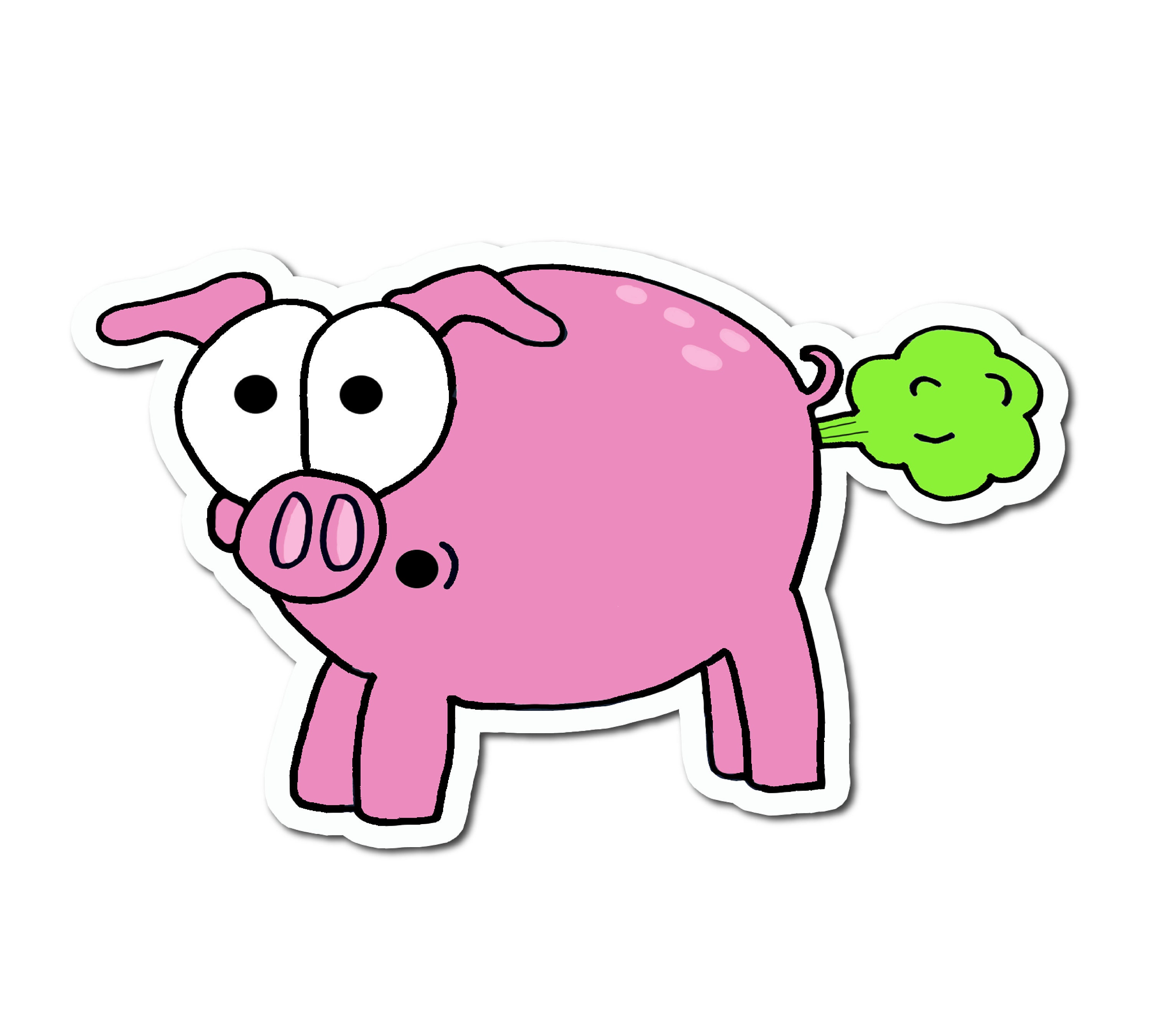 PEEG Sticker | Hydroflask Sticker | Pig Sticker | Laptop Decal | Funny Sticker | Fart Sticker