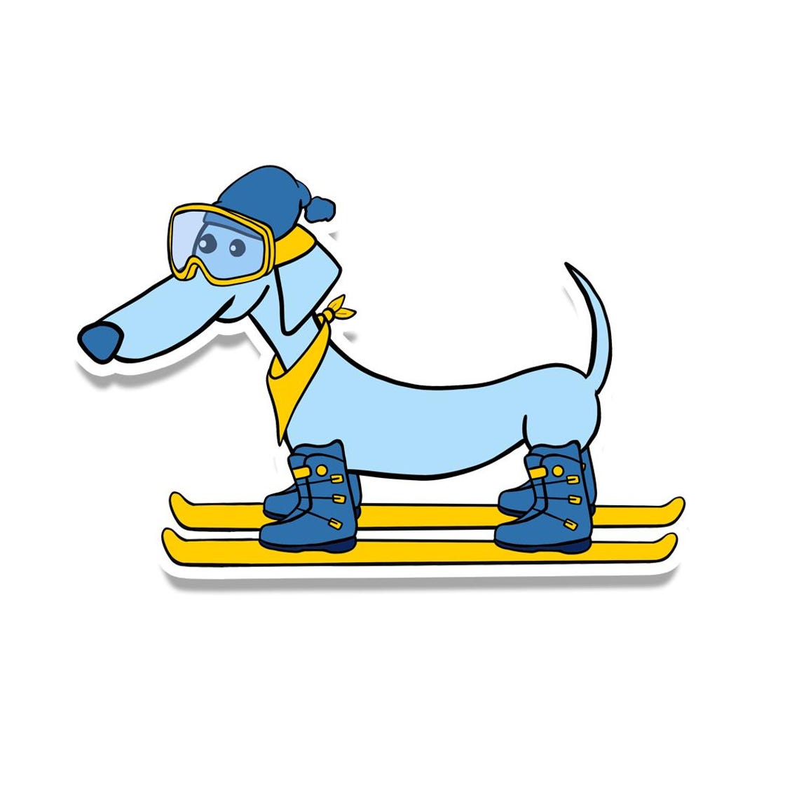Winter Weiner Sticker | Dachshund Sticker | Colorado Sticker | Skiing ...
