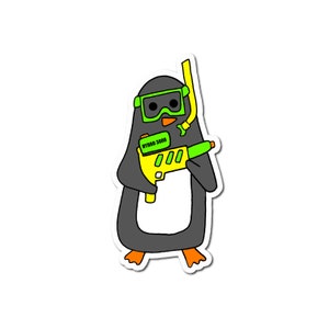 Pegatina de pingüino 3000 / Pegatina divertida de pingüino / Pegatina de pingüino