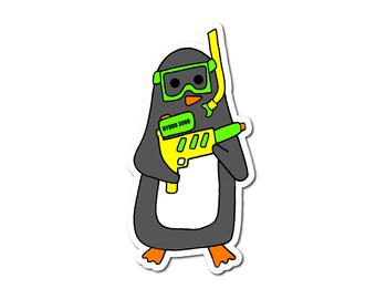 Penguin 3000 Sticker | Funny Penguin Sticker | Penguin Sticker