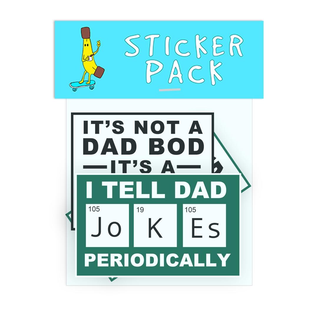Dad Sticker Pack | Dad Bod Sticker Pack | Dad Jokes Stickers - Etsy