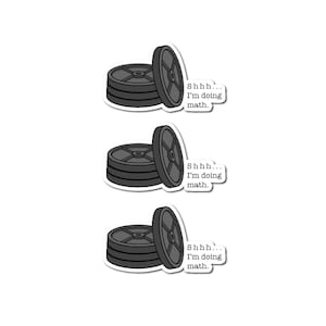 Shhh I&#39;m Doing Math Sticker Pack | Lifting Stickers | Crossfit Stickers | Gym Sticker Pack