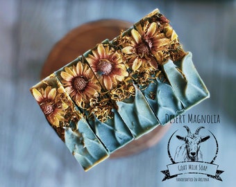 Sunflower Sandalwood Goats Milk Soap