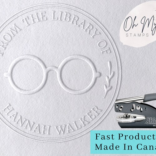 Book Embosser Modern Embosser From the Library of This Etsy Canada