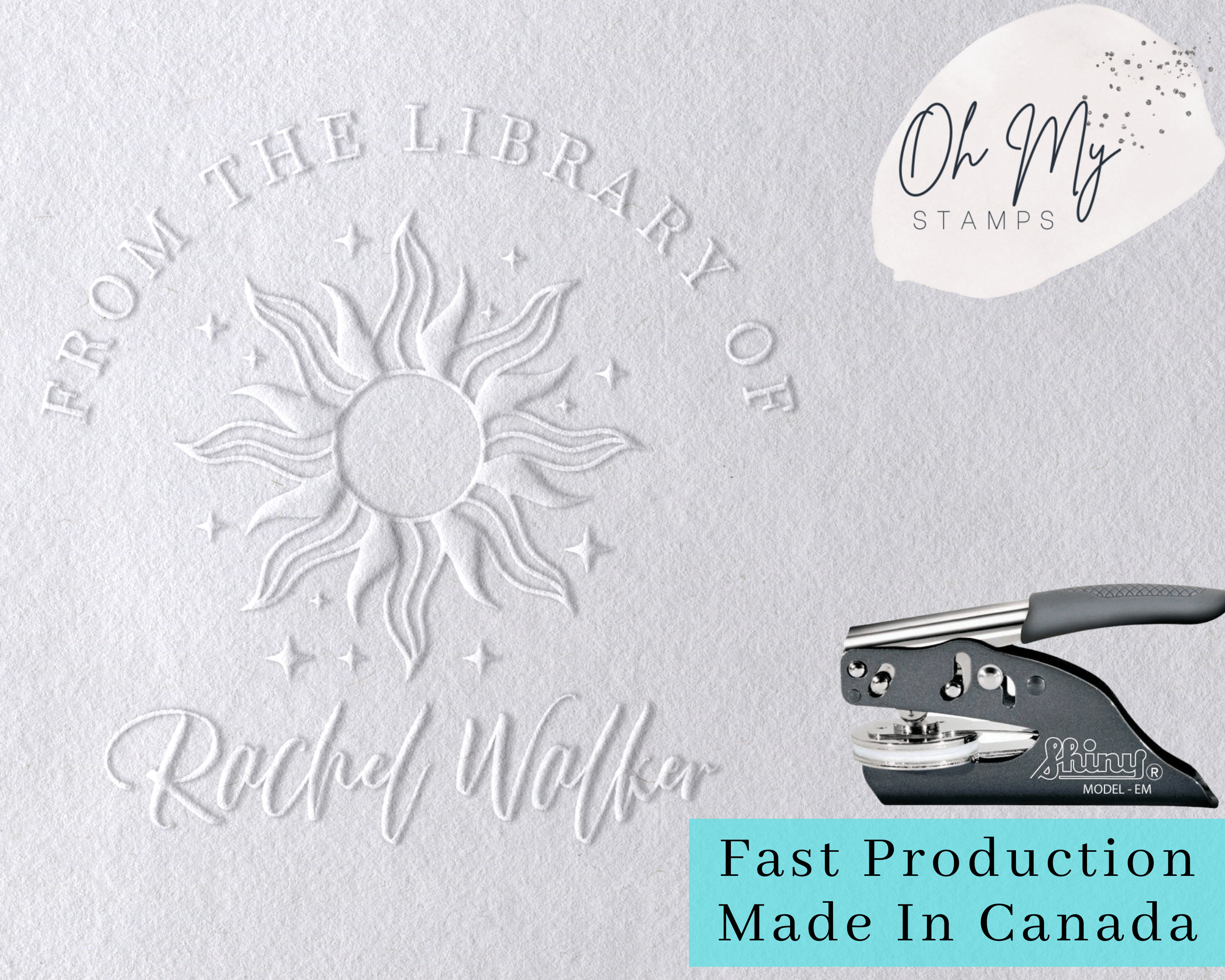 Ex Libris Book Embosser From the Library of This Book Etsy