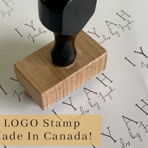 Custom Logo Rubber Stamp, Company Logo Stamp from your Design or Logo, Wooden Handle Business Logo Stamp, Custom Rubber Stamp for Logo image 3