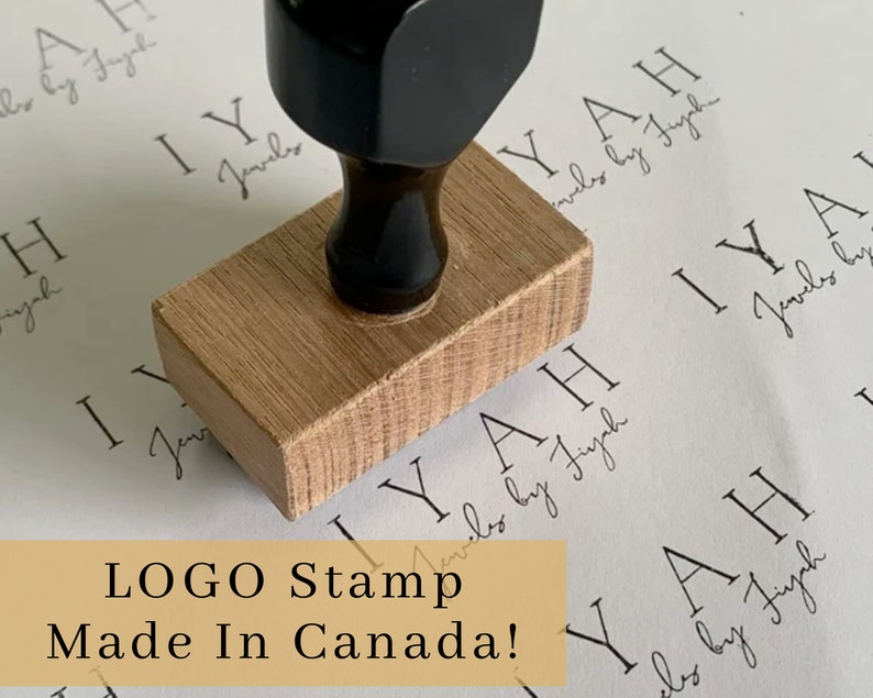 Custom Logo Rubber Stamp, Company Logo Stamp from your Design or Logo, Wooden Handle Business Logo Stamp, Custom Rubber Stamp for Logo image 3