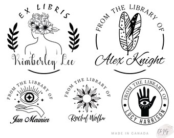 Custom Book Stamp - MADE IN CANADA - Book Lover Gift, Ex Libris Stamp, Stamp Personalized, Self Inking Stamp, Custom Stamp, Teacher Gift