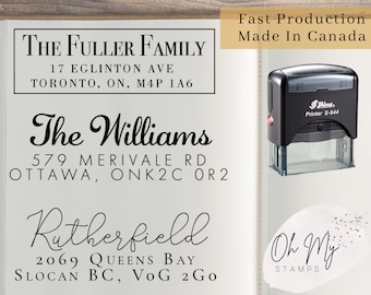 Custom Address Stamp | Return Address Stamp | Wedding Address Stamp | Self Inking Personalized Address Stamp | Realtor Gifts