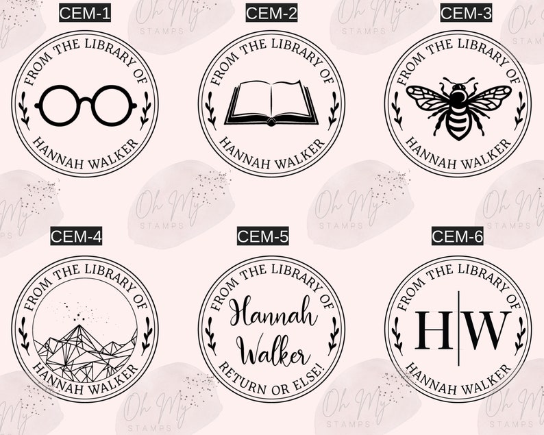 Book Embosser Modern Embosser From the Library of This Etsy Canada