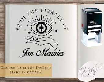 Personalized Library Stamp, Ex Libris Stamp, Stamp Personalized, Book Return Stamp, Self Inking Stamp, Custom Stamp - MADE IN CANADA