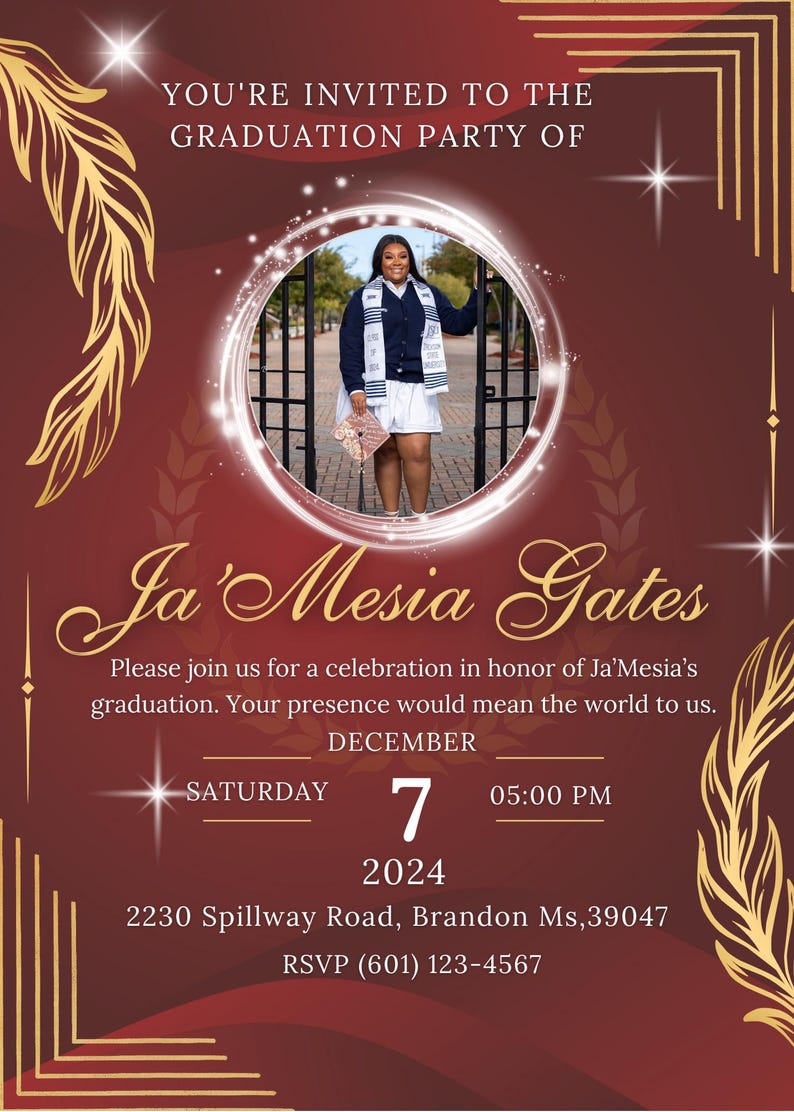 Editable Graduation Invitation Templates * for Canva Use* - Etsy