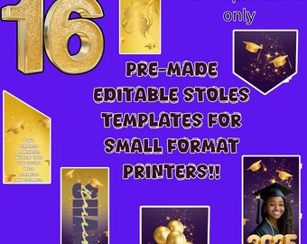 16 premade editable templates for small format printers *Canva Pro Users Only*