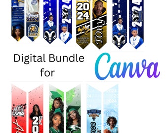 graduate stole template bundle