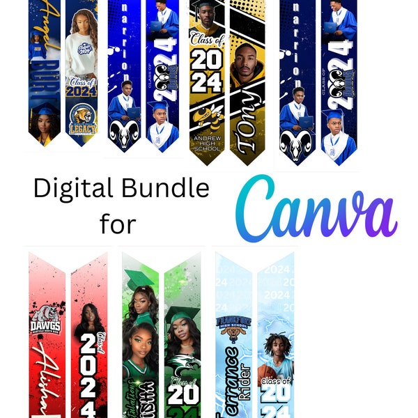 graduate stole template bundle