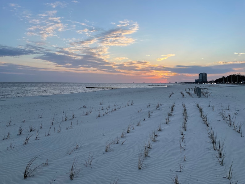 Biloxi beach sunset image 1