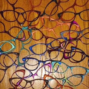 Made-to-order Nail Polish Eyeglasses Eyewear Toppers on Plastic Base