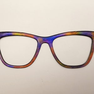 Multicolor multichrome rainbow eyeglasses toppers - Harper-Compatible
