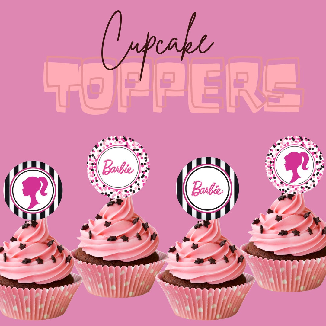 Barbie Doll Cup Cake Toppers Girls Cupcake Digital File Etsy Australia