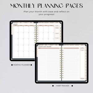 SUNDAY Start Undated Digital Planner | Hyperlinked Digital Planner ...