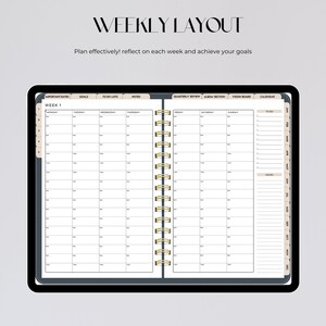 MONDAY Start Undated Digital Planner | Hyperlinked Digital Planner ...