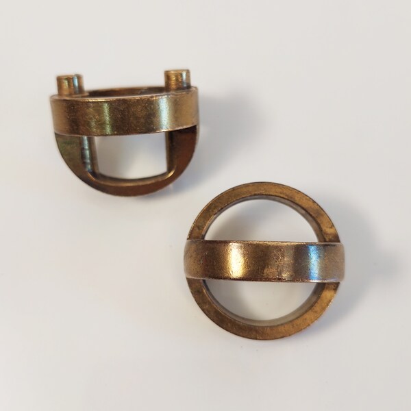 Vintage MCM Brass Drawer Pulls 2 set