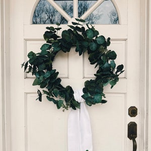 Custom Wreath Sash, Monogrammed Wreath Sash, Personalized Sash for Wreath, Sash for Door, Monogrammed Door Decor