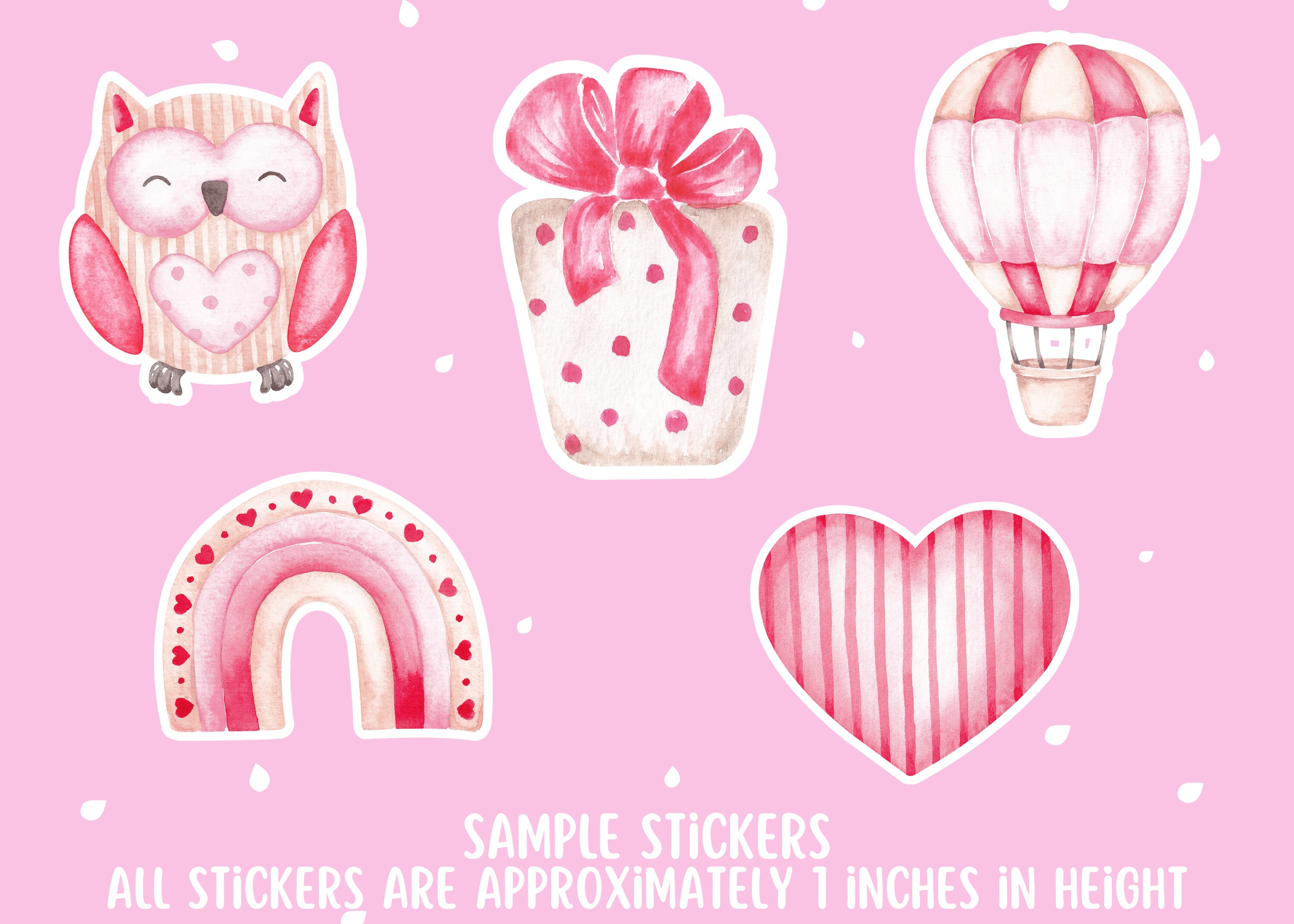 Printable Valentines Day Stickers Valentines Day Planner Stickers Printable Heart Stickers