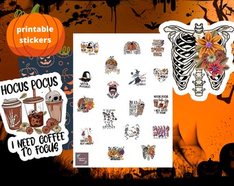 Spooky Season Halloween Stickers, Cricut & Planner (Digital Download)